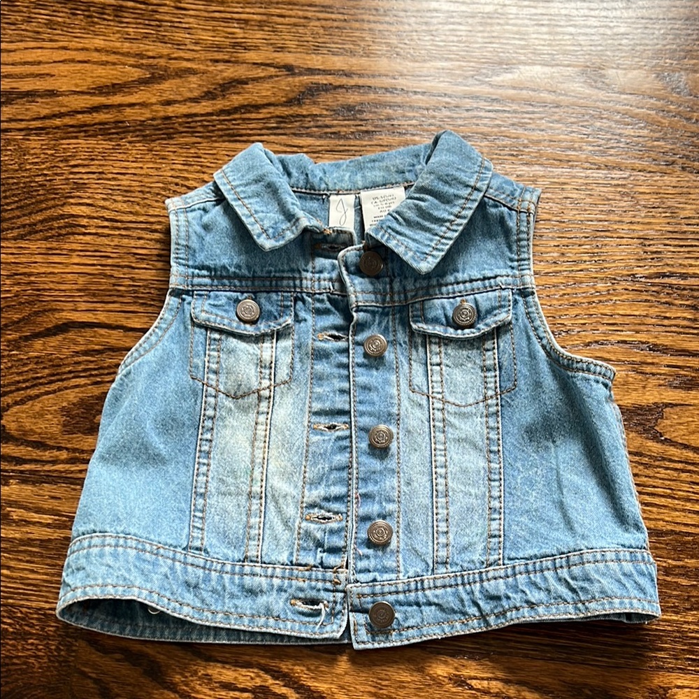 Girls Blue Denim Vest
